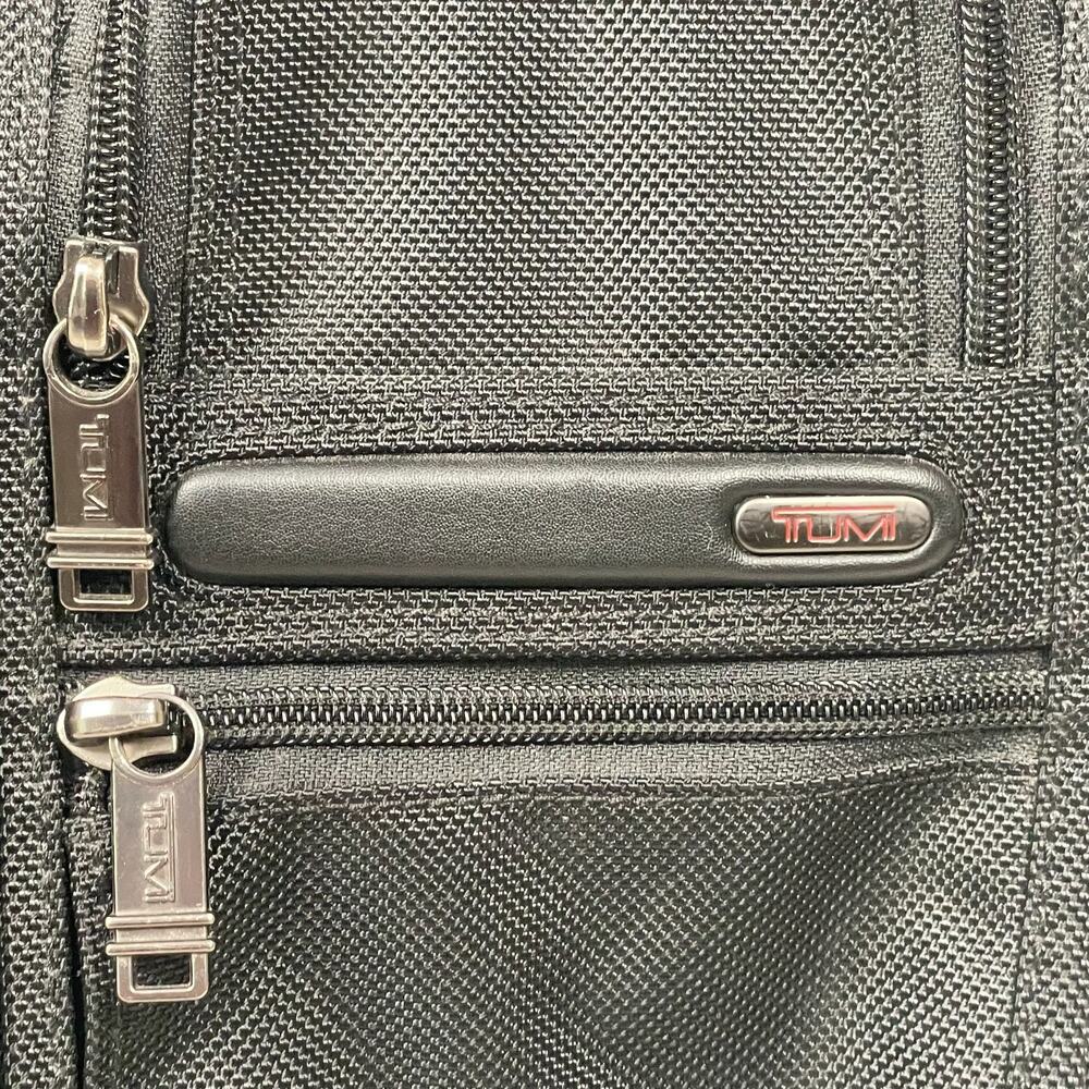 TUMI Alpha 26103D4 Black Nylon Deluxe Expandable Wheeled Rolling Briefcase Bag - Picture 9 of 16